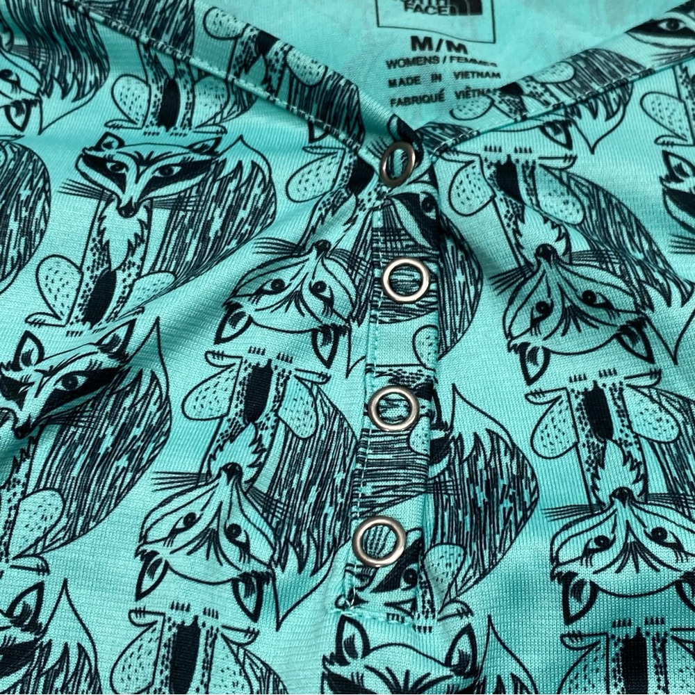 Patterned Teal Long Sleeve Top - Picture 8 of 12